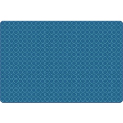 Carpets for Kids® KIDSoft™ Comforting Circles Tonal Solid Rug, 3’ x 4', Blue/Teal