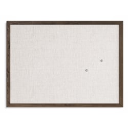 U Brands® Linen Bulletin Board, 23" x 17", Wood Style Frame, Espresso