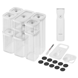 Zwilling Fresh & Save Cube Small & Medium Box Set With Pump Starter Set, Clear, Set Of 12 Pieces