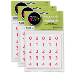Dowling Magnets Magnet Numerals Set, 100 Per Set, Pack Of 3 Sets