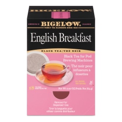 Bigelow® English Breakfast Tea Single-Serve Pods, 1.9 Oz, Box Of 18