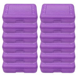 Romanoff Pencil Box, Purple Sparkle, Pack Of 12