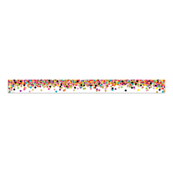 Teacher Created Resources Straight Border Trim, 3" x 35", Confetti, Pack Of 12 Strips