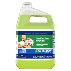 Mr. Clean Professional Finished Floor Cleaner, Closed Loop, 1 Gallon, Green, Case Of 3 Bottles