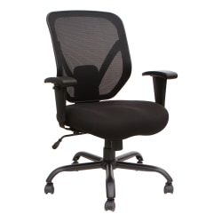 Lorell® SOHO Big & Tall Mesh Back Chair, Black