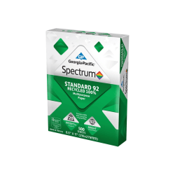 Georgia-Pacific Spectrum Standard 92 - White - Letter A Size (8.5 in x 11 in) - 75 g/m² - 20 lbs - 500 sheet(s) multipurpose paper
