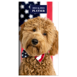 2023-2024 TF Publishing 2-Year Monthly Pocket Planner, 3-1/2" x 6-1/2", Dog, January 2023 To December 2024