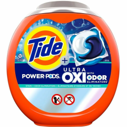 Tide Ultra Oxi Power Pods - Orange - 45 / Pack - For Clothes, Laundry - Pod - Scrub-free, Pleasant Scent - Orange - 45 / Pack