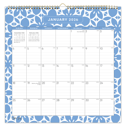 2026 Blue Sky Monthly Wall Calendar, 12" x 12", Marigold, January To December, 155930