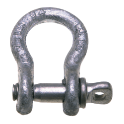 419 3/8" 1T Galvanized Zinc Carbon Anchor Shackle With Screw Pin