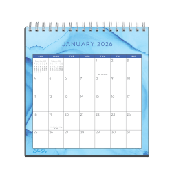 2026 Blue Sky Monthly Desk Pad Calendar, 6-1/16" x 6-3/8", Whitney Cool, January To December, 155938