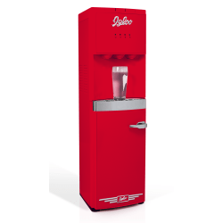 Igloo Retro Hot/Cold Bottom-Load Water Dispenser, 41-1/8"H x 12-1/4"W x 14-1/4"D, Retro Red
