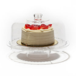 Better Houseware Convertible 3-Piece Acrylic Cake Cover Set, Clear