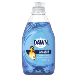 Dawn Ultra Dish Soap Dishwashing Liquid Bottles, Original, 7.5 Fl Oz, Blue, Case Of 12 Bottles