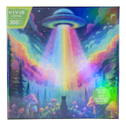 Vivid by Brea Reese 300-Piece Puzzle, Beam Me Up Cat, 18" x 24", Total Qty 1