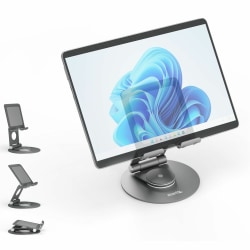 Plugable - Desktop stand for cellular phone, tablet - universal 360° rotating base - 7" - 12.9"