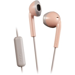 JVC Retro Earbuds - Stereo - Wired - 46 Ohm - 8 Hz - 20 kHz - Earbud - Binaural - In-ear - 3.28 ft Cable - Pink, Taupe