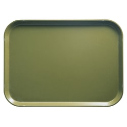 Cambro Camtray Rectangular Serving Trays, 14" x 18", Olive, Pack Of 12 Trays