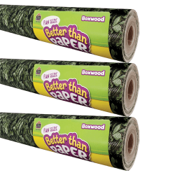 Teacher Created Resources Fun-Size Better Than Paper Bulletin Board Rolls, 18" x 12', Boxwood, Pack Of 3 Rolls