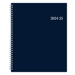 2024-2025 Blue Sky Weekly/Monthly Planning Calendar, 8-1/2" x 11", Enterprise/Solid Navy, 145116