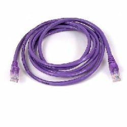 Belkin - Patch cable - RJ-45 (M) to RJ-45 (M) - 1 ft - UTP - CAT 5e - booted, snagless - purple -  - A3L79101PURS