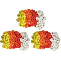 Sensational Math 4-Value Whole Numbers Place Value Discs, 100 Per Set, Pack Of 3 Sets