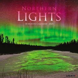 2024 Willow Creek Press Monthly Wall Calendar, 12" x 12", Northern Lights, January To December 2024