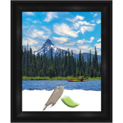 Amanti Art Grand Black Picture Frame, 20" x 24", Matted For 16" x 20"