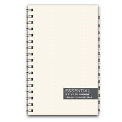 2026-2027 Excello Brands 14-Month Weekly/Monthly Academic Year Essential Planner, 5" x 8", Clear Frosted, May To June, Total Qty 1