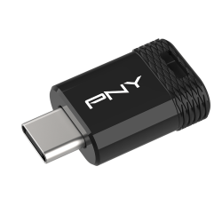PNY Elite-X Fit Type-C USB 3.2 Flash Drive, 64GB, Black