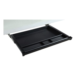 Lorell® Laminate Desk 4-compartment Drawer, Black