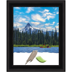 Amanti Art Picture Frame, 28" x 34", Matted For 22" x 28", Parlor Black