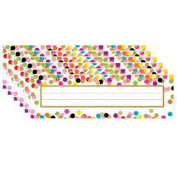 Teacher Created Resources Name Plates, Confetti, 36 Plates Per Pack, Set Of 6 Packs