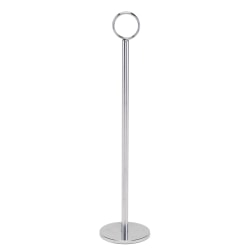Table Number Holder/Photo Stand, 15" x 2-3/4", Silver