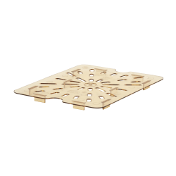 Cambro H-Pan High-Heat Drain Shelves For GN 1/2 Food Pans, Amber, Pack Of 6 Shelves