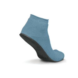 Sure-Grip® Terrycloth Slippers, Medium, Light Blue, Case Of 12 Pairs