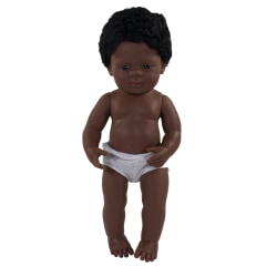Miniland Educational Anatomically Correct 15" Baby Doll, African American Boy