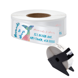 Personalized Custom Printed, Return Roll Address Labels, Clear, 2-1/2" x 3/4", Roll Of 250