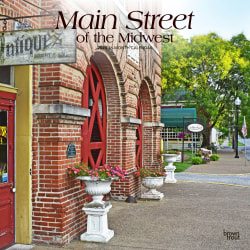 2024 Brown Trout Monthly Square Wall Calendar, 12" x 12", Main Street of the Midwest, January To December