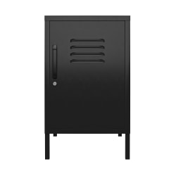 Ameriwood™ Home Mission District Metal Locker End Table, 27-3/16"H x 15"W x 15-3/4"D, Black