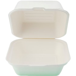StalkMarket Heavyweight Hinged Containers, 6" x 6" x 3", Case Of 250 Containers