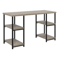 Ameriwood™ Home Elmwood 48"W Double-Pedestal Computer Desk, Distressed Gray Oak