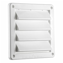 Lambro Plastic Fresh Air Intake Vent with Rain Guard and Removable Screen, White, 606W