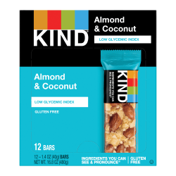 KIND Almond And Coconut Fruit And Nut Bars, 1.4 Oz, Box Of 12