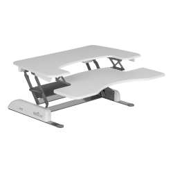 VariDesk Pro Plus 36 White Manual Standing Desk Riser, 17-1/2"H x 36"W x 41-3/4"D, White