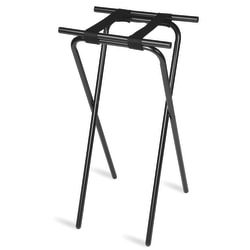 CSL Deluxe Steel Back Saver 36"H Tray Stand, Black, Pack Of 6 Stands