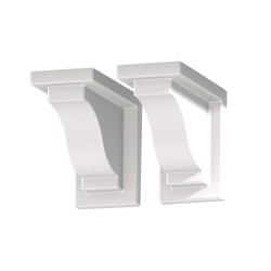 Mayne Yorkshire Corbels, 7-1/8" x 4-5/16", White, Pack Of 2 Corbels