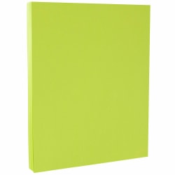 JAM Paper® Card Stock, Wasabi Lime Green, Letter (8.5" x 11"), 65 Lb, Pack Of 100