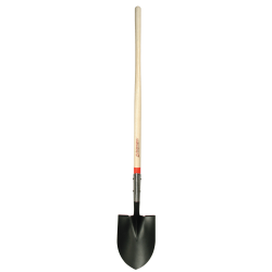 Round Point Shovel with Closed-back and Dual Rivet, 8-3/4" Width Blade