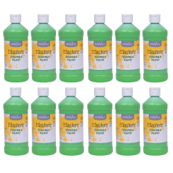 Handy Art Little Masters Tempera Paints, 16 Oz, Light Green, Pack Of 12 Paints